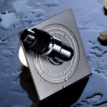 Submarine floor drain XLTF-10 fully sealed washing machine deodorant floor drain pure copper silver brushed surface anti-overflow