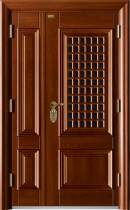 Elegant Music steel security door with window GB-B-A door middoor