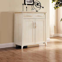 Quanyou Home Nordic Simple Modern Guest Restaurant Bucket Floor Locker Double Pumping Flat Door Wooden Frame