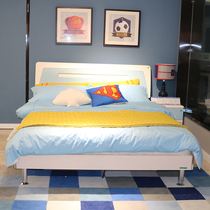 Quanyou Home Bedroom Furniture Ivory White Modern Simple Teenage Children Single Plate Bed Curious Home