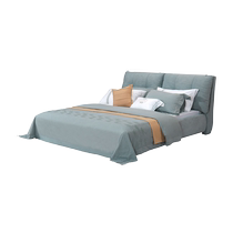 Mousse matcha time cloth art bed modern simple small apartment master bed double bed furniture home home