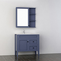 Gold bathroom simple versatile large capacity storage moisture-proof solid wood bathroom cabinet 89090S