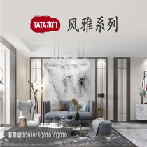 TATA wooden door TV background wall living room wall panel paint-free @ 062 elegant Series background wall