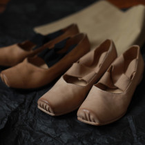 Top version dark black by hand done with old washed maple retro ballet shoes Pig Nose Mary Rare Flat Ballet Shoes