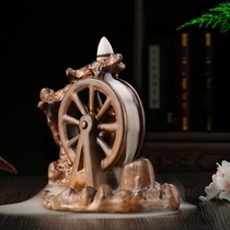 High mountain and water ceramic backflow incense burner Creative ornaments Household Zen indoor viewing sinking incense sandalwood incense burner