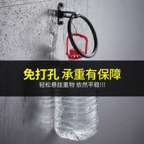 Punch-free black towel ring bathroom foot cloth hanger kitchen cloth rack bath towel rack towel ring