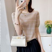 Clear Cabin Pick-up Line Brands Special Cabinet Mall Withdrawal of Cut Mark Womens Clothing Spring Fall and Lazy Wind short sleeves Bottoms Needle Weaters