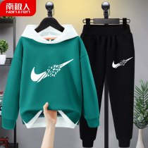 Boy sports suit Spring and autumn sweatshirt handsome 2022 New childrens clothes Childrens spring clothes mens 12-15 years old
