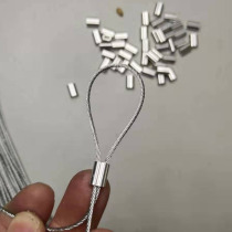 9 wire ropes with 18 aluminum buttons 1 meter long iron wire small binding fixing clip