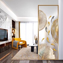 Light luxury art glass home bedroom living room Net red partition screen modern simple entrance light transmission decoration