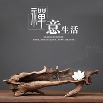 Weathered dead wood root carving ornaments Natural original ecological Chinese style entrance Zen home living room TV cabinet soft decorations