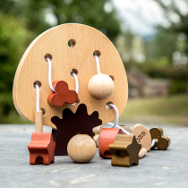 1-2 years old under 3 years old boys and girls under the age of 3 years old baby educational toys can gnaw on environmental protection beaded infant Threading Building Blocks