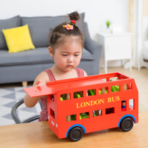 3-year-old 4-year-old 5-and-a-half-year-old boys toy bus car model Toy inertial sliding car Birthday gift
