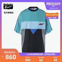 New product]Onitsuka Tiger Onitsuka Tiger neutral fashion trend stitching short-sleeved T-shirt 2183A751
