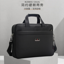 File Bag Male Oxford Cloth Handbag Briefcase Business Large Capacity Computer Bag Single Shoulder Bag Skew Satchel Customizable
