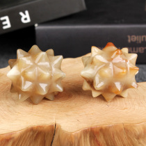 Natural horns play fitness handball massage health care player plate ball hand ball player turn ball training to play the old man holding the ball