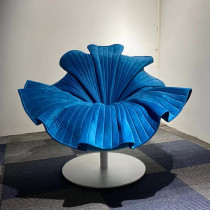 Designer fiberglass petal chair modern model house villa space art lotus shape rotating leisure single chair