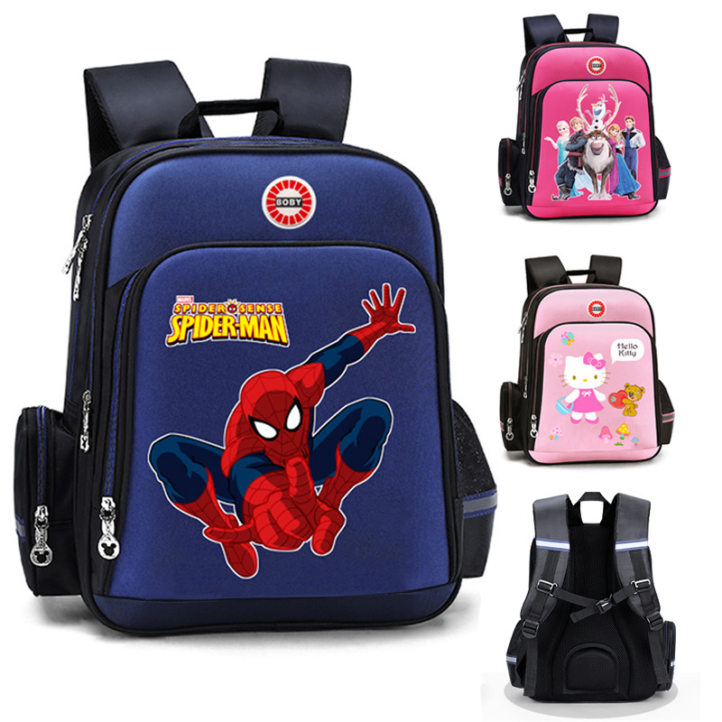 Schoolbag primary school students first grade female ridge care minus light 4-6 multi-layer split light boys multi-layer spider