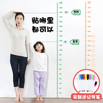  Childrens height wall stickers 3d three-dimensional household baby room height stickers Removable cartoon measuring instrument ruler artifact