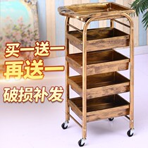 Retro hairdresser hair salon trolley bar car special beauty cart barbershop hot dyeing tool car