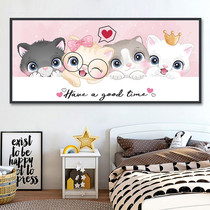 Cross stitch 2021 New thread embroidery living room cartoon cat handmade small bedroom children cute simple self embroidery