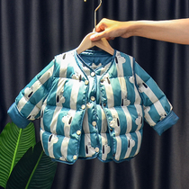 2021 new childrens down jacket liner male and female children 3 thin 2 tops baby Korean version 1-4 years old jacket 5 vest