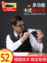 T-card type fire gun household gas tank igniter burning pig hair baking flame spray gun high temperature portable welding gun blowtorch