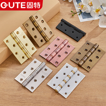 Gute door hinge 304 stainless steel 4 inch flat open thickened wooden door hinge bearing hinge hardware accessories