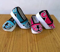 Yue Opera Xiaosheng shoes Ancient costume male scholar shoes Dengyun Shoes Yuntou Shoes Huangmei Opera Song Liang Zhu Xiaosheng boots wooden bottom