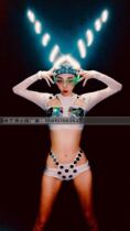 Weiyijias new e-sports LED tentacles for show mirror suit gogo nightclub bar costume a