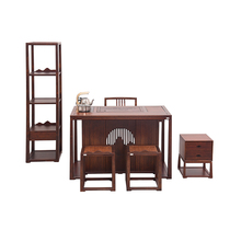 Xiangfu tea table and chairs combination of bamboo tea table tea set and tea set integrated office Kung Fu table New Chinese tea table