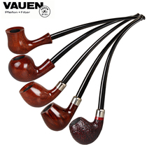 Germany Huayun VAUEN Shinanmu pipe reading bucket long handle double mouth imported tobacco pipe Shunfeng