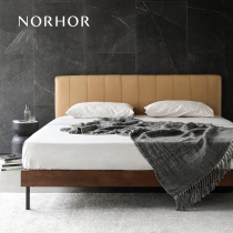 Nordic emoji NORHOR Italian minimalist modern KEE full leather soft bag double bed Master Bedroom 1 8 m K