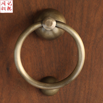 Chinese antique gate pure copper ring handle old-fashioned door ring retro solid wood door cymbal copper ring tiger beast head handle