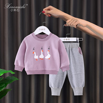 Girls sports suit Spring-style children Spring-autumn-one-year-old childrens clothes girl 2022 new clothes for womens spring clothes