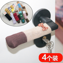 Knitted door handle protective sleeve burglar-proof entry door house door pull glove fabric cuddly not anti-static winter delivery owners