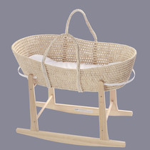 Direct sales Flat lying cradle Car lightweight portable bed Newborn baby basket Straw sleeping basket Discharge portable basket