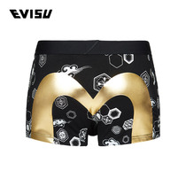 EVISU 20AW mens double eagle pattern and bronzing large M flat angle underwear 2EAHTM0UW580TN