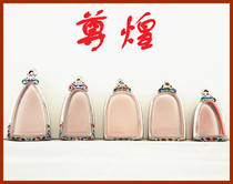 Zun Huang Thai Buddhist Accessories Stainless Steel Shell Enamel Carved color Glossy Glossy pharmacist Tetrad Shell