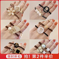 Head rope 2021 new leather band female tie head Korean ins simple hair rope temperament leather cover headdress net red hair ring