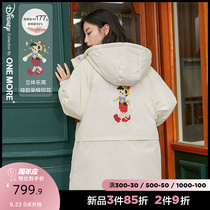ONE MORE2021 autumn and winter New long hooded casual cartoon pattern down jacket Pinocchio joint coat