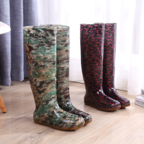 Rain shoes womens high tube mens pastoral long tube water shoes Non-slip fishing labor insurance shoes Transplanting and planting waterproof rice work rubber shoes