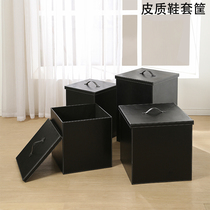 Sales department model room cloth shoe cover leather leather leather recycling basket placement box storage basket basket 4560cm