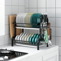Kitchen rack dishes storage shelves bowl racks drain racks seasoning supplies household tableware storage boxes