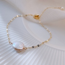 Freshwater pearl summer girlfriends temperament good-looking anklet 2021 new trend ins cold wind ankle jewelry