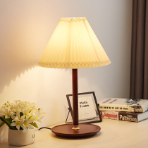 Nordic Retro simple Pleated desk lamp All copper Student desk decorative night light ins sleep bedroom bedside lamp