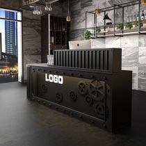 loft Industrial Wind entry bar cashier metal retro nostalgic bar clothing store counter reception front desk