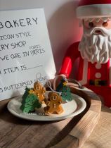 FUDABao ) ins with Christmas tree gingerbread man candle Christmas creative decoration pendulum props
