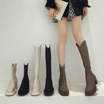 High heel short boots Women 2021 Early autumn new net red 100 hitch thick heel thick bottom Martin boot Rider Boots Tide