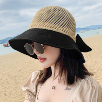 Hat female Korean version of tide Joker sun hat sunscreen preparation hollow along the face cover Japanese protective fishermans hat female summer